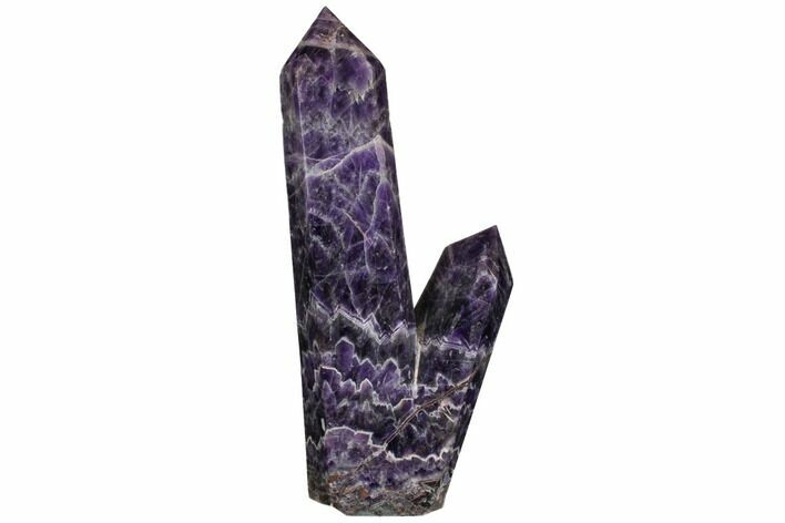 Tall, Polished Chevron Amethyst Obelisk/Point #146298